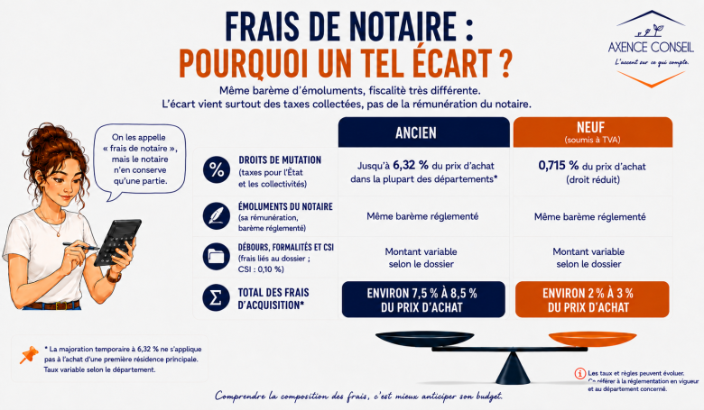 Les frais de notaire