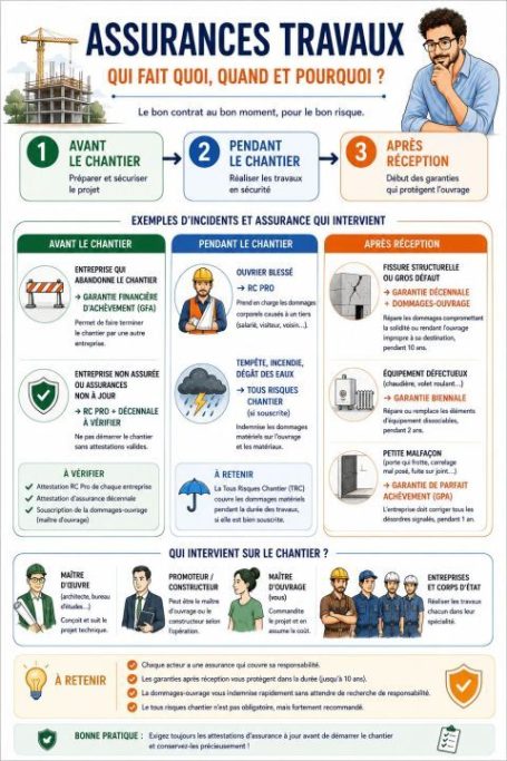 Assurances travaux ... Qui fait quoi ?